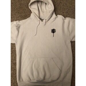 Bowery Supply Co. Men's California Crew Pullover Hoodie Sweatshirt White Medium